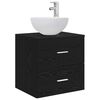 vidaXL Meuble lavabo mural Ch&ecirc;ne noir 49,5 x 35 x 63 cm