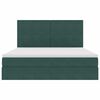 vidaXL Lit avec rangement et matelas Vert fonc&eacute; 180 x 200 cm Velours