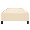 vidaXL Cadre de lit &agrave; ressorts cr&egrave;me 100x200 cm tissu