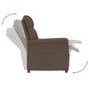 vidaXL Fauteuil inclinable marron similicuir daim