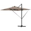vidaXL Parasol Taupe 286 x 285 x 270 cm Aluminium