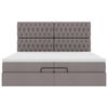 VidaXL Cadre de lit ottoman avec matelas taupe 200x200cm tissu