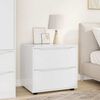 vidaXL Armoire de rangement Blanc brillant 60 x 48 x 57 cm