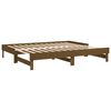 vidaXL Lit coulissant sans matelas marron miel 2x(100x200) cm