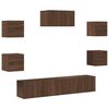 vidaXL Ensemble de meubles TV 7 pcs Ch&ecirc;ne marron Bois d'ing&eacute;nierie