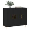 vidaXL Buffet noir 90x34x80 cm bois d'ingénierie