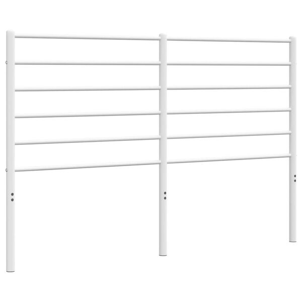vidaXL T&ecirc;te de lit m&eacute;tal blanc 120 cm