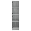 vidaXL Buffet avec portes en verre sonoma gris 35x37x142 cm