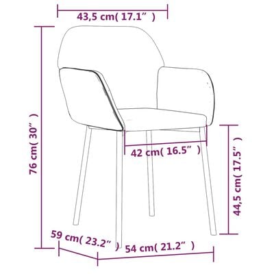 vidaXL Chaises à manger lot de 2 Vert clair Velours