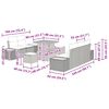 vidaXL Ensemble de canap&eacute; de jardin 8 pcs Beige polyrotin