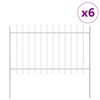 vidaXL Cl&ocirc;ture de jardin 6 pcs Blanc 10,2 x 1,2 m