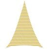 vidaXL Voile d'ombre 3 x 4 x 4 m HDPE Triangulaire Jaune et blanc