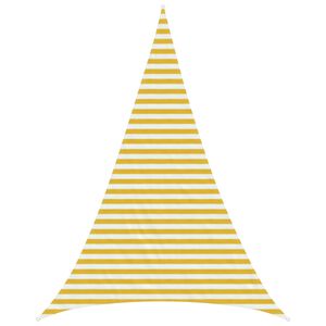 vidaXL Voile d'ombre Triangulaire 3 x 4 x 4 m HDPE Jaune et blanc
