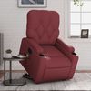 vidaXL Fauteuil inclinable de massage électrique rouge bordeaux