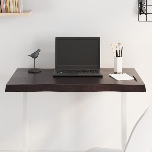 vidaXL Dessus de table bois massif trait&eacute; bordure assortie