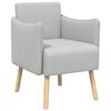 vidaXL Fauteuil d'appoint Gris clair Velours grain&eacute;