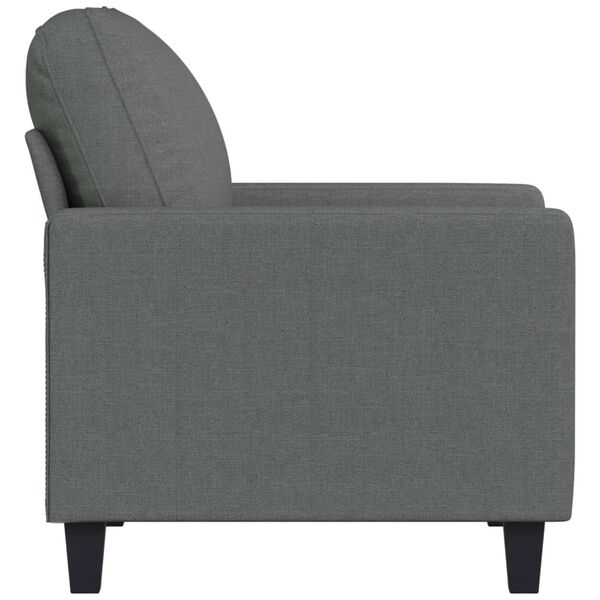 vidaXL Fauteuil Gris foncé 60 cm Tissu
