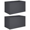 vidaXL Cache-pot de jardin 2 pc Anthracite 80 x 50 x 50 cm