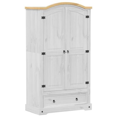 vidaXL Garde-robe Corona blanc 102x52x186 cm bois de pin massif