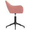 vidaXL Chaises pivotantes &agrave; manger lot de 4 rose velours