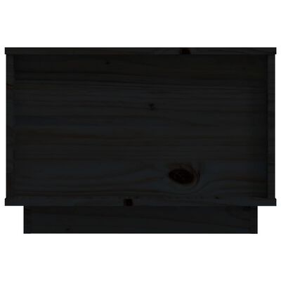 vidaXL Table basse Noir 60x50x35 cm Bois massif de pin