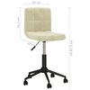 vidaXL Chaise pivotante de salle &agrave; manger Cr&egrave;me Velours