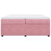 vidaXL Sommier &agrave; lattes de lit avec matelas Rose 200x200 cm Velours