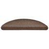 vidaXL Tapis d'escalier 30 pi&egrave;ces 56 x 17 x 3 cm marron caf&eacute; demi-rond