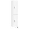 vidaXL Buffet haut Blanc 34,5x34x180 cm Bois d'ing&eacute;nierie