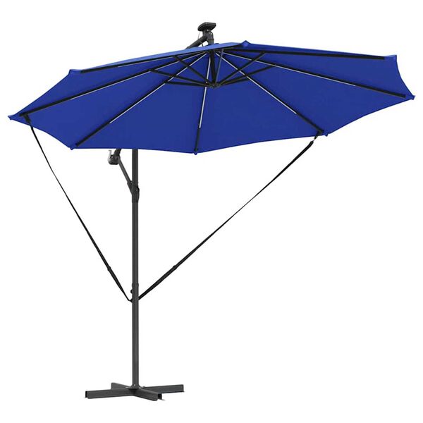vidaXL Parasol Azur 294 x 294 x 248 cm Polyester et Aluminium