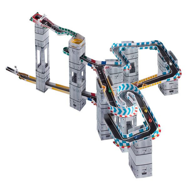 Marble Racetrax Ensemble de circuit &agrave; billes 24 feuilles 4 m