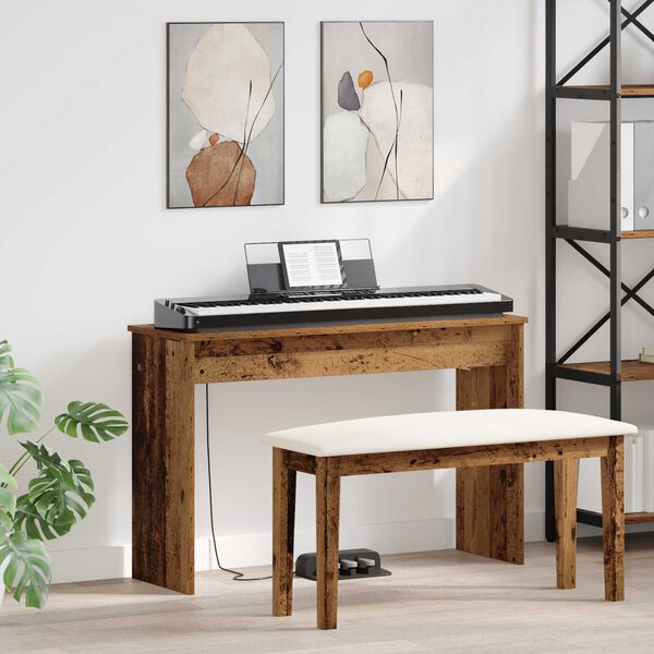 vidaXL Stand de clavier Bois ancien 100 x 32 x 64 cm Bois d'ing&eacute;nierie