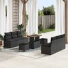 vidaXL Ensemble de canap&eacute; de jardin 9 pcs Noir Poly rotin
