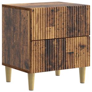 vidaXL Cabinet de chevet avec tiroir Bois ancien 43 x 34,5 x 48 cm