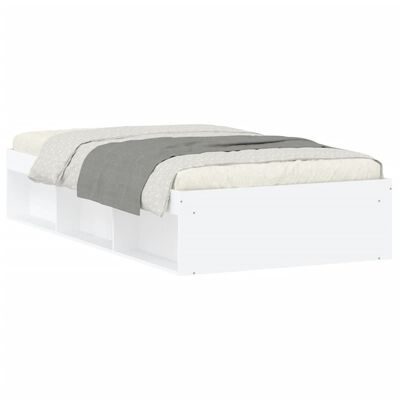 vidaXL Cadre de lit blanc 100x200 cm