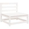 vidaXL Salon de jardin 2 pcs avec coussins Blanc Bois de pin massif