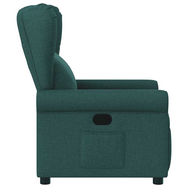 vidaXL Fauteuil inclinable Vert fonc&eacute; Tissu
