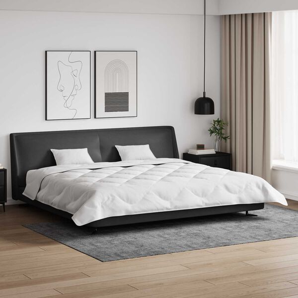 vidaXL Duvet d'hiver avec oreiller 3 pcs Blanc Microfibre