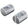 vidaXL &Eacute;crou de baril 2 pi&egrave;ces Argent&eacute; M6 x 13 mm Fer