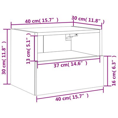 vidaXL Meubles TV muraux 2 pcs blanc 40x30x30 cm bois d'ingénierie