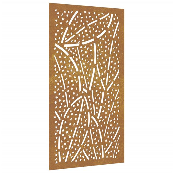 vidaXL Décoration murale jardin 105x55 cm acier corten design feuille