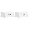 vidaXL Cabinet de chevet mural 2 pcs Blanc brillant 49 x 34,5 x 20 cm