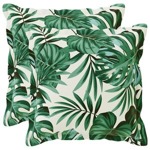 vidaXL Housse de coussin 2 pc HOUTEN Motif feuilles 30 x 30 cm