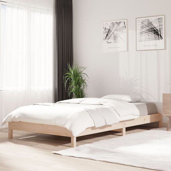 vidaXL Lit empilable sans matelas 90x190 cm bois de pin massif