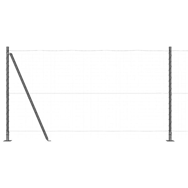 vidaXL Poteau de cl&ocirc;ture. 52 pcs Gris 3,2 x 3,2 x 150 cm