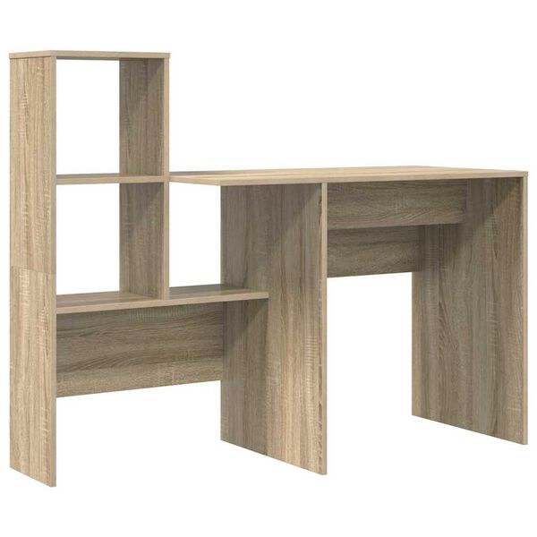 vidaXL Bureau Ch&ecirc;ne Sonoma 131,5 x 50 x 106,5 cm Bois d'ing&eacute;nierie
