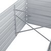 vidaXL Lit sur&eacute;lev&eacute; de jardin Acier galvanis&eacute; 240x80x77 cm Gris