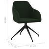 vidaXL Chaises &agrave; manger lot de 6 vert fonc&eacute; velours
