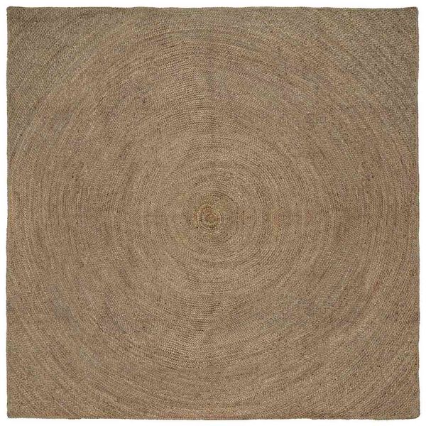 vidaXL Tapis de surface Carr&eacute; Gris 300 x 300 cm Jute