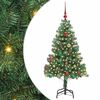 vidaXL Sapin de Noël avec 150 LED avec support Vert 150 cm PVC